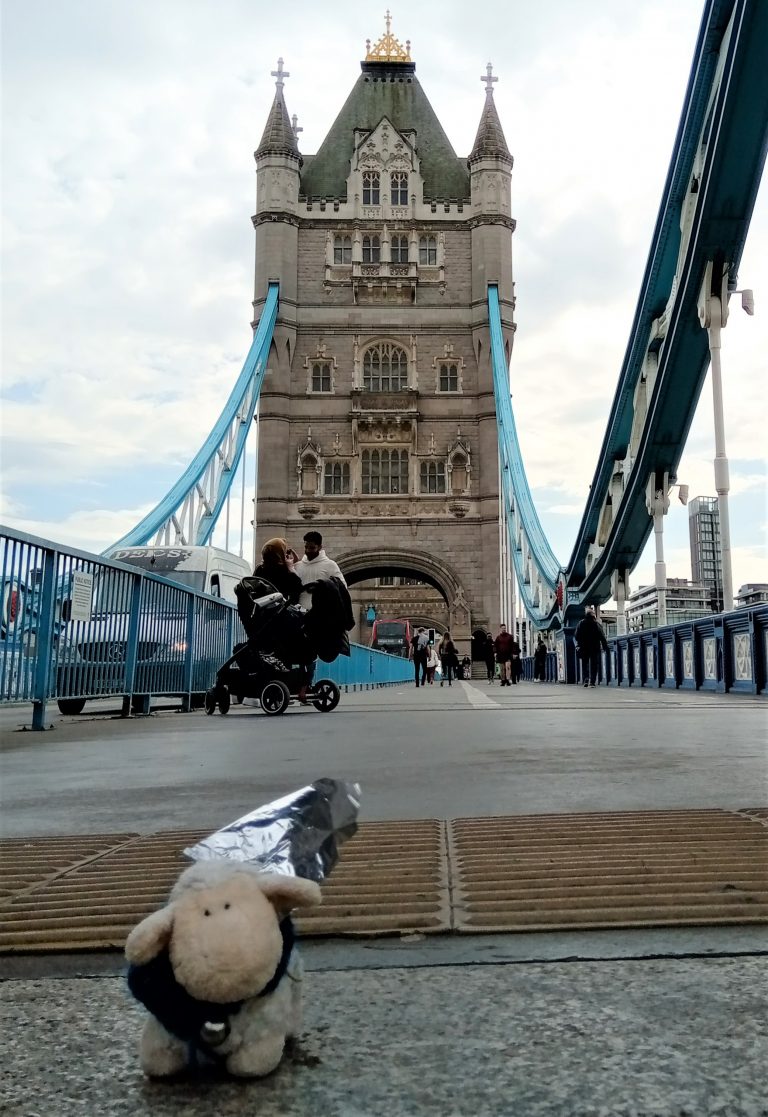 sheep over tower bridge